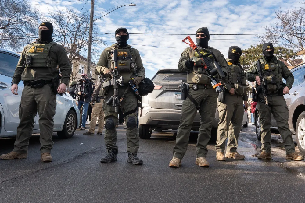 Article preview: "ICE's excuse for wearing masks has never actually manifested."